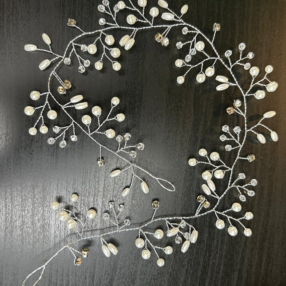 Crystal & Pearl Hair Wreath